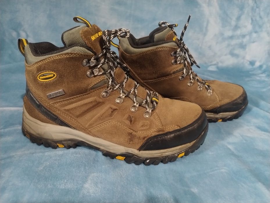 Чоловічі демісезонні черевики з мембраною шкіряні  sketchers 64869 KHK 43 (10) 28 см Коричневі