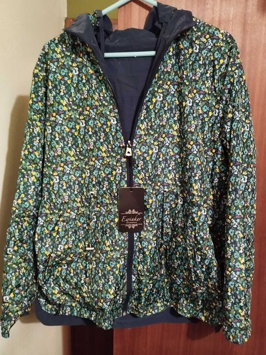 Parka azul reversível nova