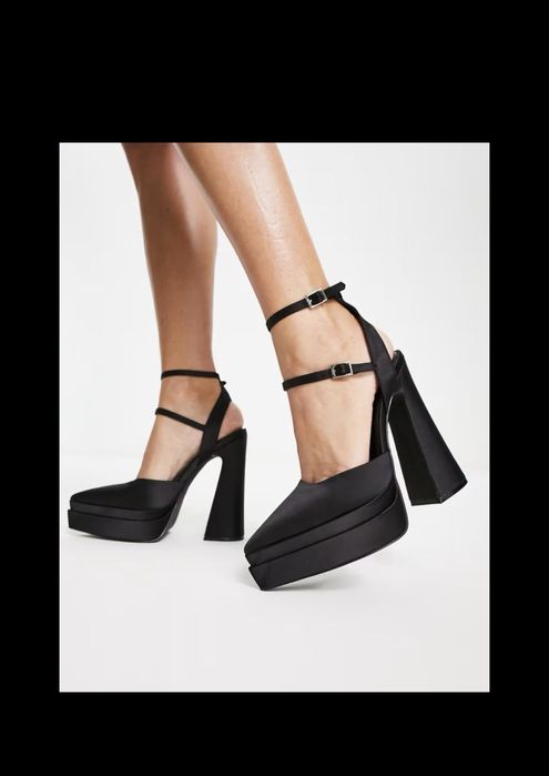Buty na platformie satynowe Asos