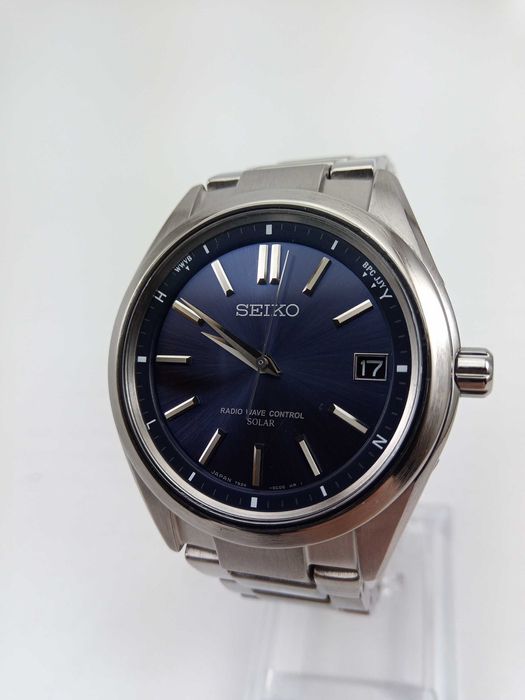 Титановые японские часы Seiko Solar SAGZ081 радиоконтроль, сапфир, Japan made, солнечная батарея