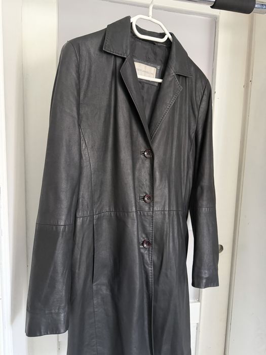 Plaszcz skorzany damski