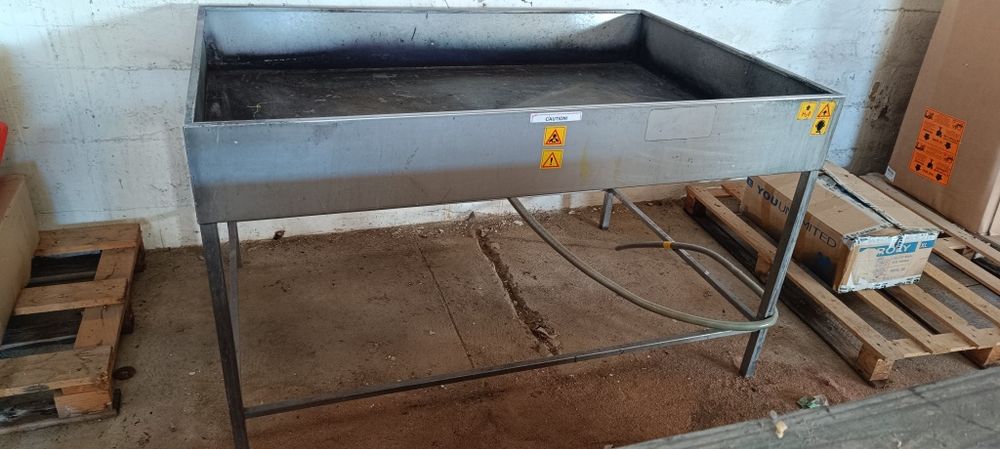 Tanque em inox para abrir/revelar quadros de serigrafia