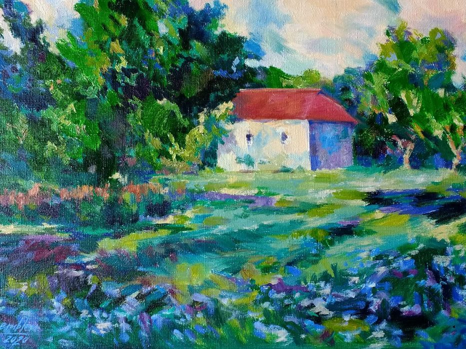 Картина маслом"Хутор"