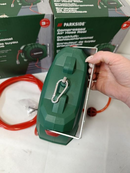 Котушка з напірним шлангом PDST 5 B2, 10 м, Автоматична котушка зі шлангом для стисненого повітря Parkside PDST 10 B2