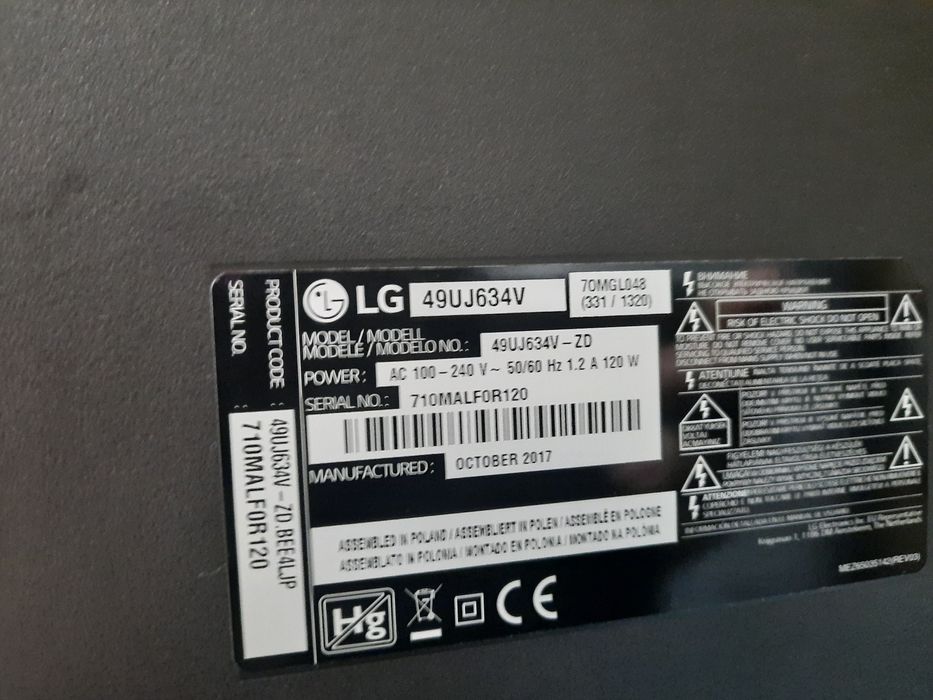 Telewizor lg 49'smart CDA t2