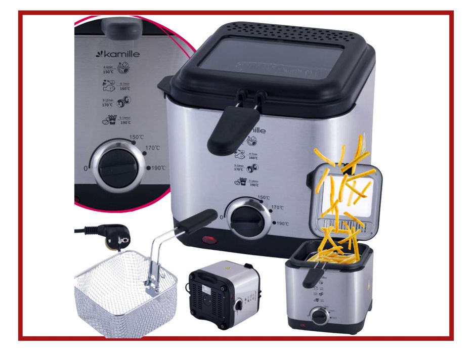 Frytkownica Olejowa Frytownica Do Frytek Kurczaka Kamille - PROMOCJA