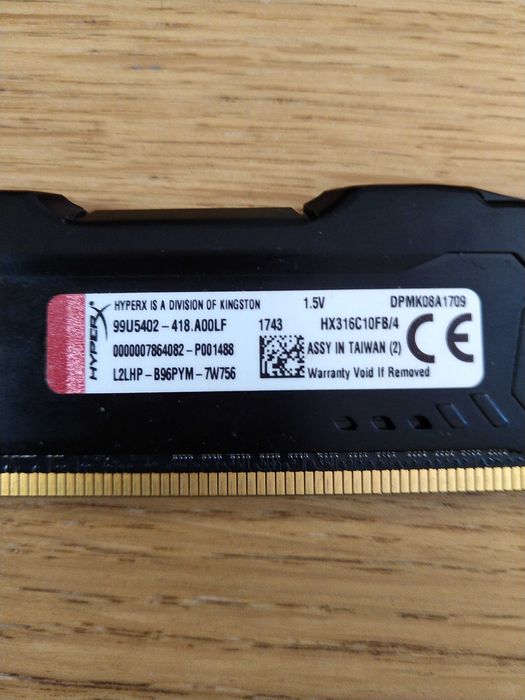 1 Ram ddr3 a 1600 MHz 4 GB