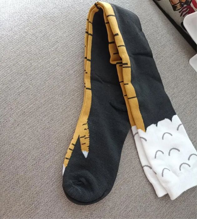 Різдвяні високі шкарпетки/носки/панчохи/гольфи з малюнком курячі лапки