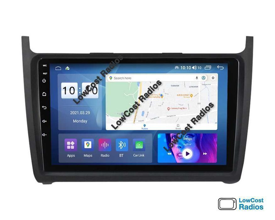Rádio 2DIN (9") • Volkswagen VW POLO MK5 (2008 a 2017) • Android 15 • GPS | CARPLAY • ANDROID AUTO