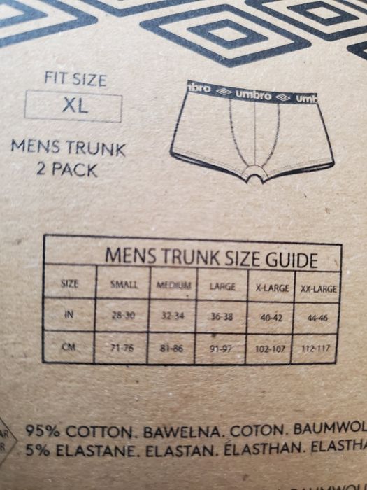 Bokserki męskie Umbro 2 Pack XL