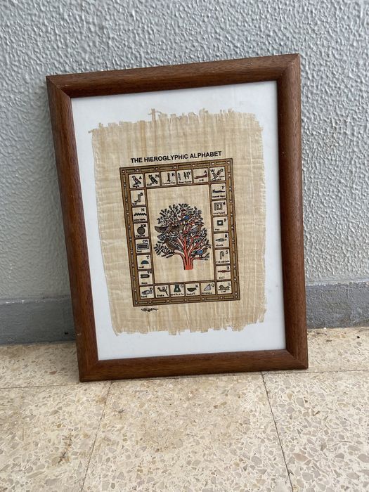 Quadro Papiro alfabeto egipcio
