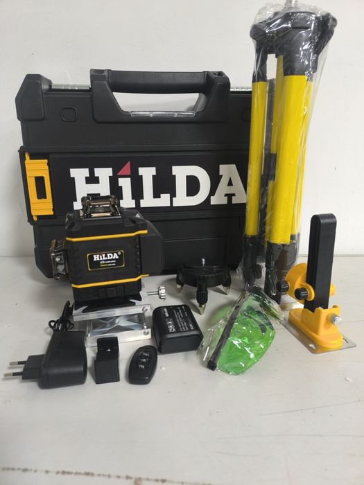 Рівень!Hilda 4d, з дисплеєм, 16променів! 2Акб +штатив!Нівелір