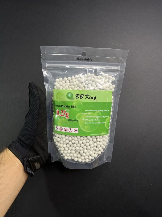 Пластикові кульки 6мм для автоматів та пістолетів