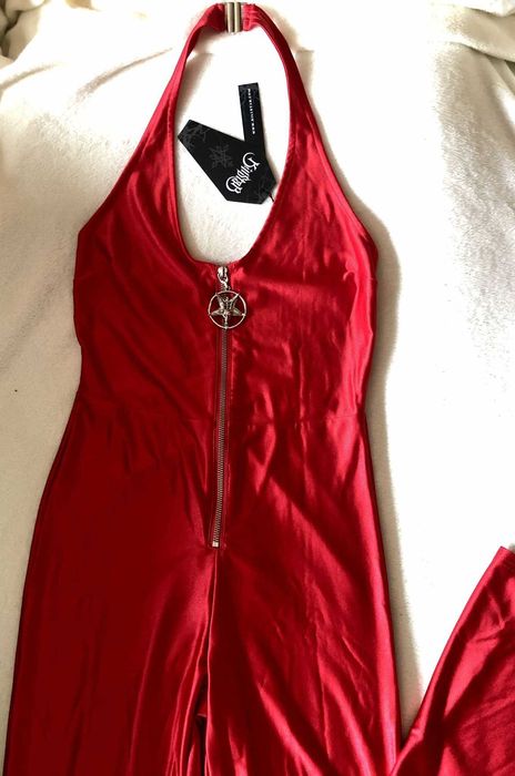 Killstar - After Hours Catsuit [Scarlet]