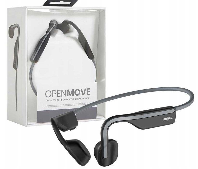 Słuchawki bezprzewodowe kostne sportowe Shokz OpenMove S661 Szary