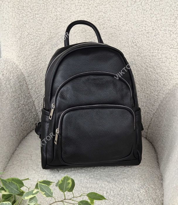 Кожаный рюкзак на 3 отдела, итальянский. Шкіряний рюкзак
