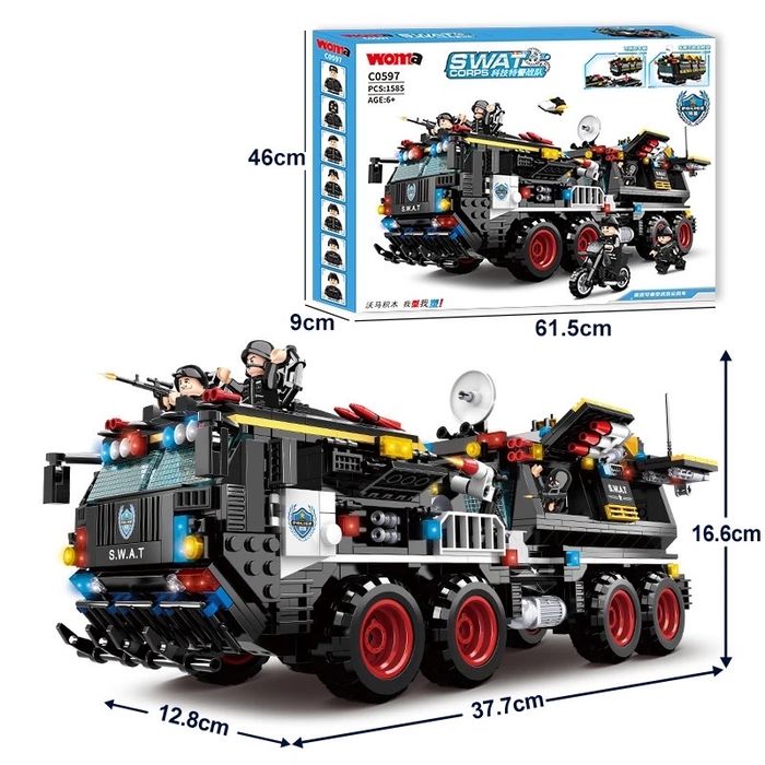 Klocki kompatybilne z lego i innymi markami. 1585 sztuk klocków