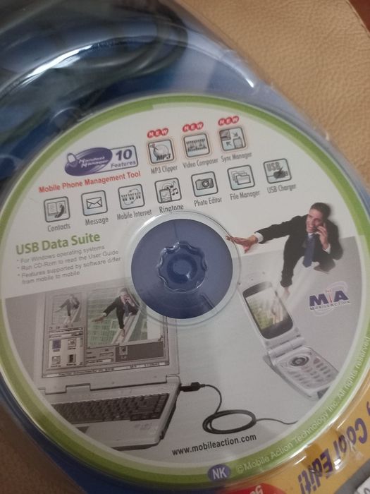 Software e cabo para passar dados de Nokia para Pc