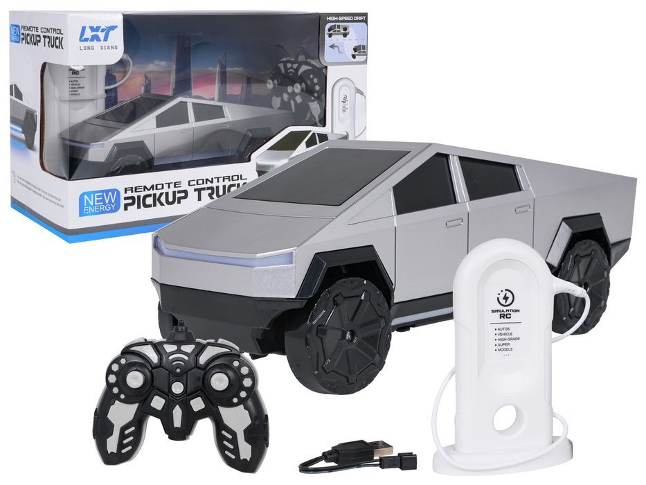 R/C Auto Track Srebrny + Stacja Ładowania