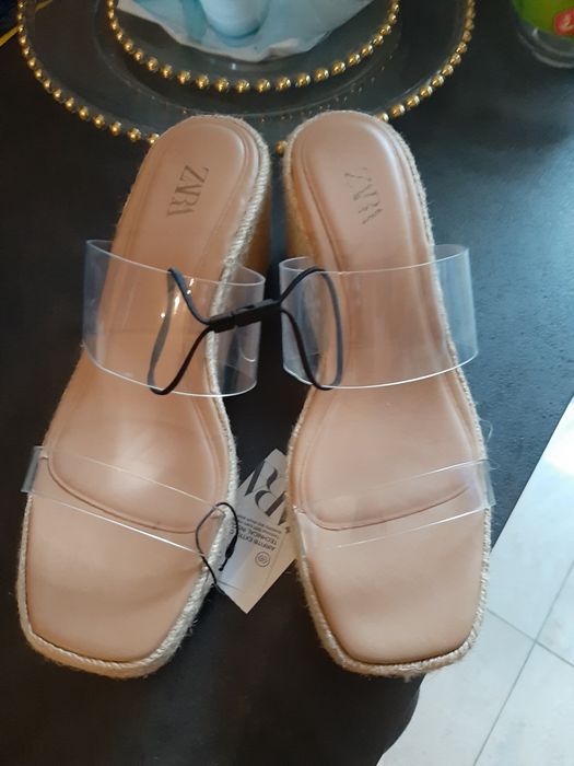 Buty Zara 39 juta przezroczysty lato klapki japonki buciki tkmaxx half