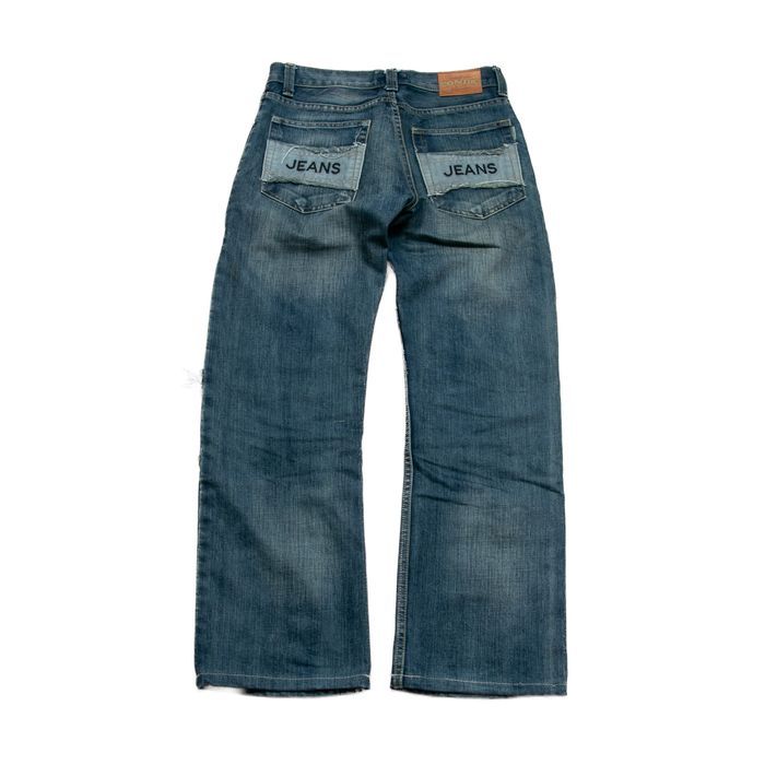 Spodnie Condic Jeans patchwork distressed Y2K hip hop baggy 32 japan s