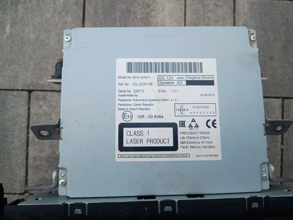 Radio Suzuki S Cross SX4 2013-