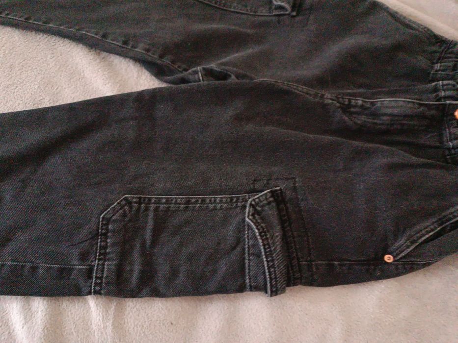 Zara spodnie dżinsowe r. XS czarne wysoki stan