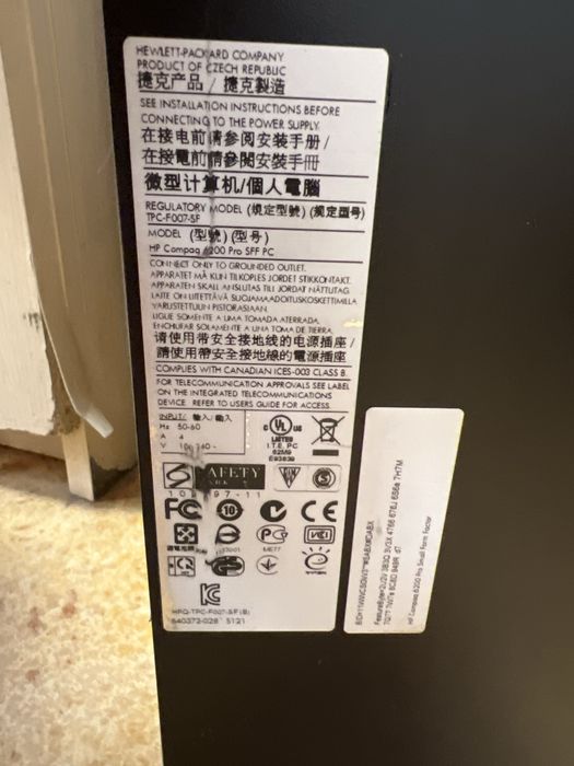 komputer stacjonarny HP Compaq 6200 Pro SFF (Small Form Factor).  Hp