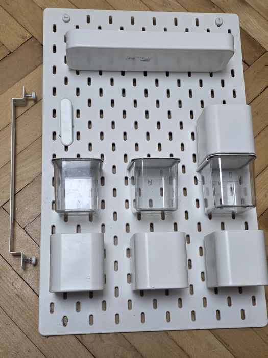 Ikea SKADIS tabliczki, półka, pojemniki do przechowywania