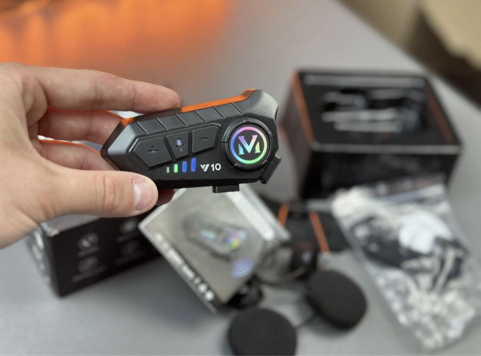 Мотогарнітура для шолома Y10 Bluetooth 5.3 мото гарнітура для шолома