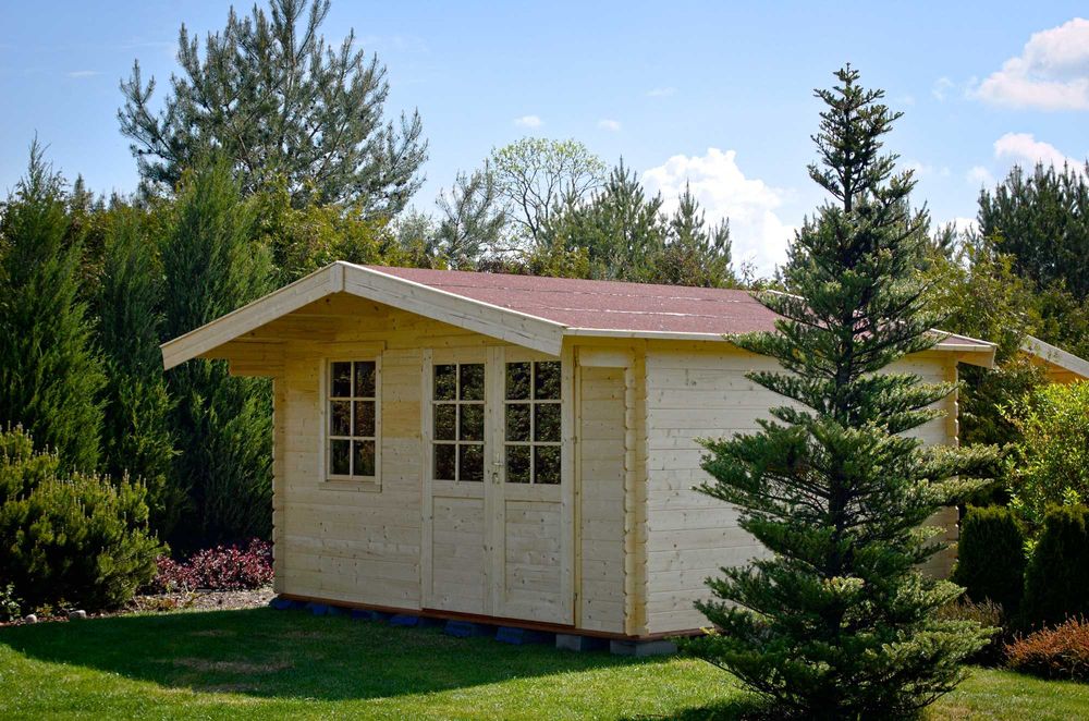 Domek ogrodowy świerk drewniany narzędziowy 4x4 podłoga 28mm altana domek narzędziowy na działkę na ogród od producenta pergola polski ROD
