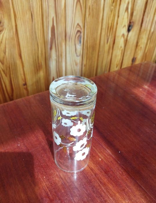 Стаканы с рисунком стеклянные новые 5 штук