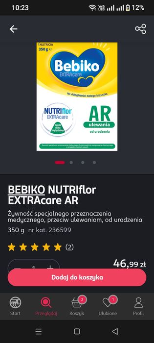 Bebiko AR zaparcia 350g