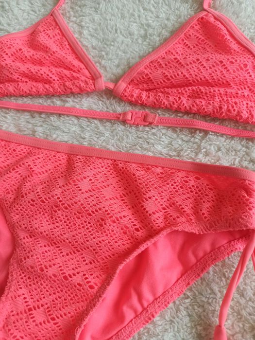 Купальник підлітковий Hema, 170-176, ажур, рожевий, роздільний