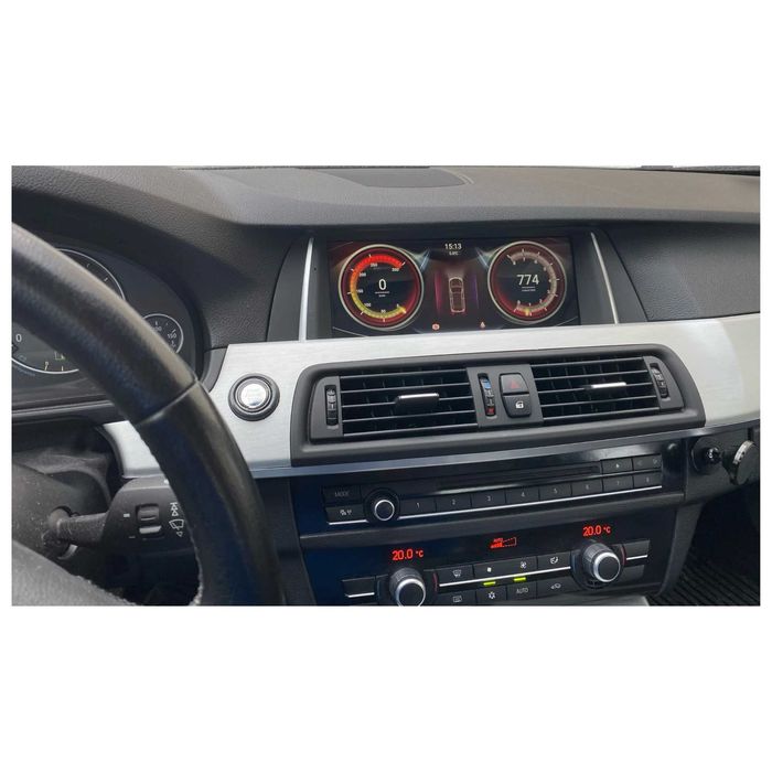 Rádio Android 14 BMW Série 5 F10 / F11 — CarPlay Sem Fios — Ecrã 10.25"