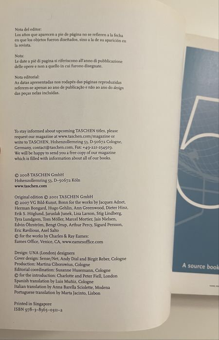 Livro Decorative Arts 50’s Tachen