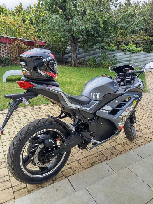 Электромотоцикл 120км/ч Ninja R 2950W LiOn Електробайк 55AH 2026 Сірий
