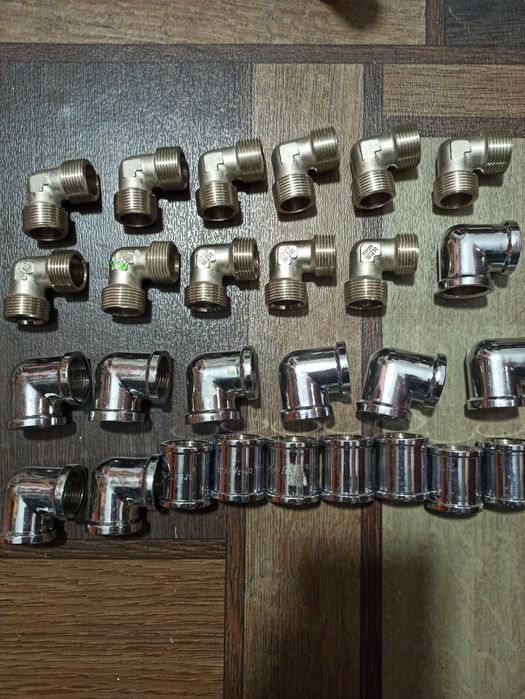 Угол и муфта сантехники латунь 3/4