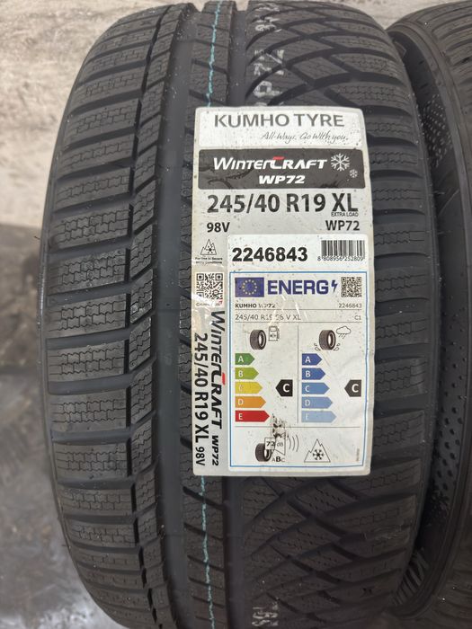 2x Opony Zimowe Kumho WinterCraft WP72 245/40R19 98 V XL