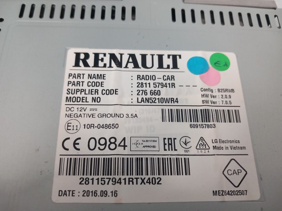 Radio Renault Clio IV