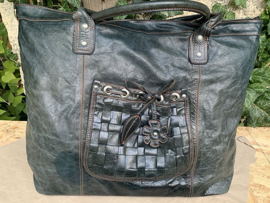 Sofia C. Натуральная кожаная сумка через плечо большого размера