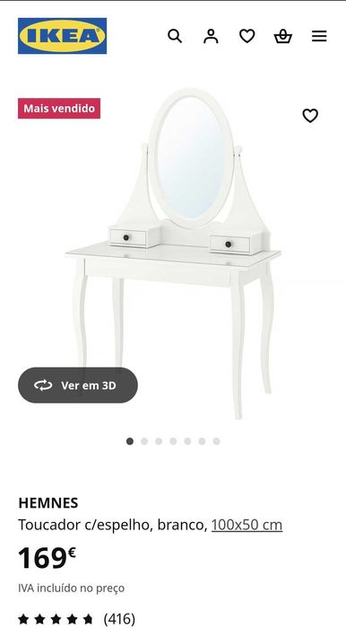 Mudança!! Toucador ikea lindo versátil e moderno com espelho e gavetas