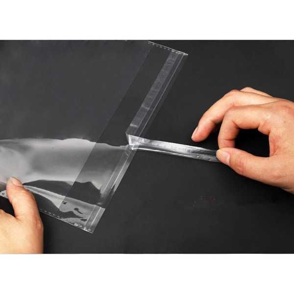 Sacos transparentes com adesivo e furo para embalar pack 50 unidades