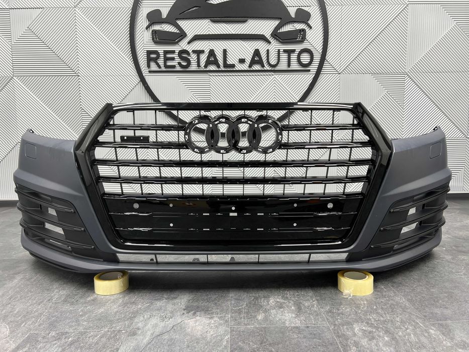 передний бампер Audi q7 4m s line Ауди с лайн ку7 БАМПЕР с решеткой