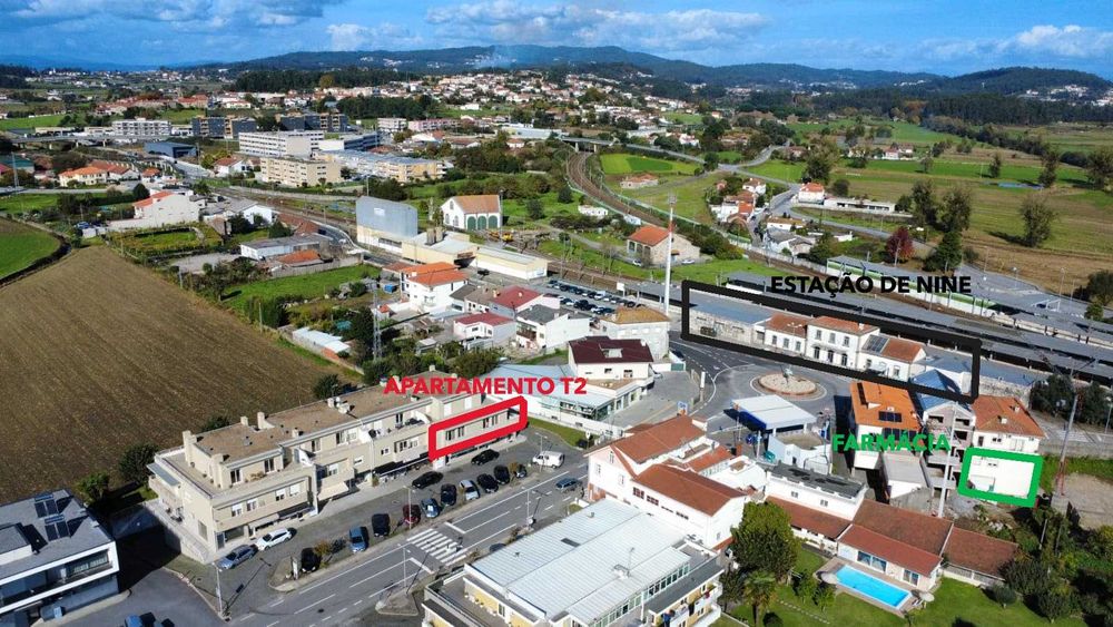 Apartamento T2 com garagem e mobilado