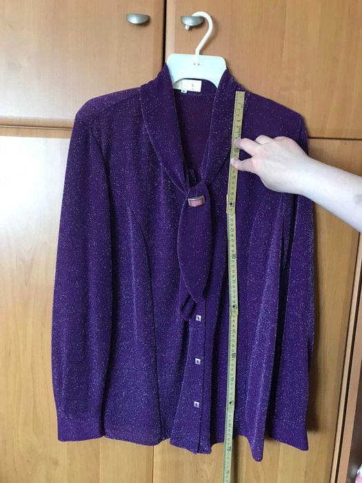 Piękna błyszcząca, mieniąca się bluzka dla eleganckiej pani domu M, 40