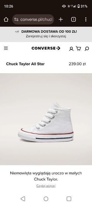 Sprzedam trampki Converse roz. 21