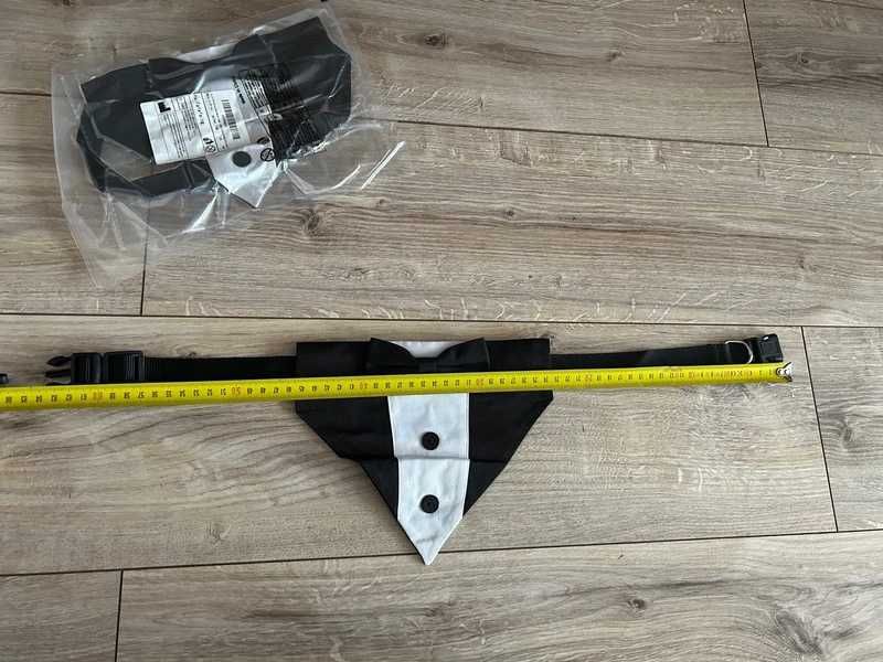 elegancka bandana z muszką i kołnierzykiem dla psa,