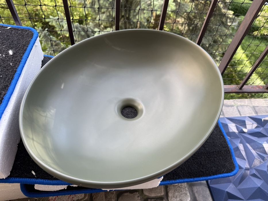 Umywalka Rika Elita Forest Green/Zielony Mat 52x40