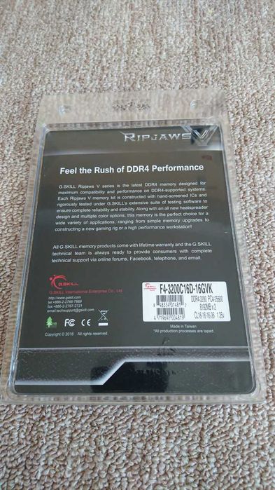 Memória RAM G.SKILL Ripjaws V 16GB (2x8GB) DDR4 - Alta Performance64550658611457121